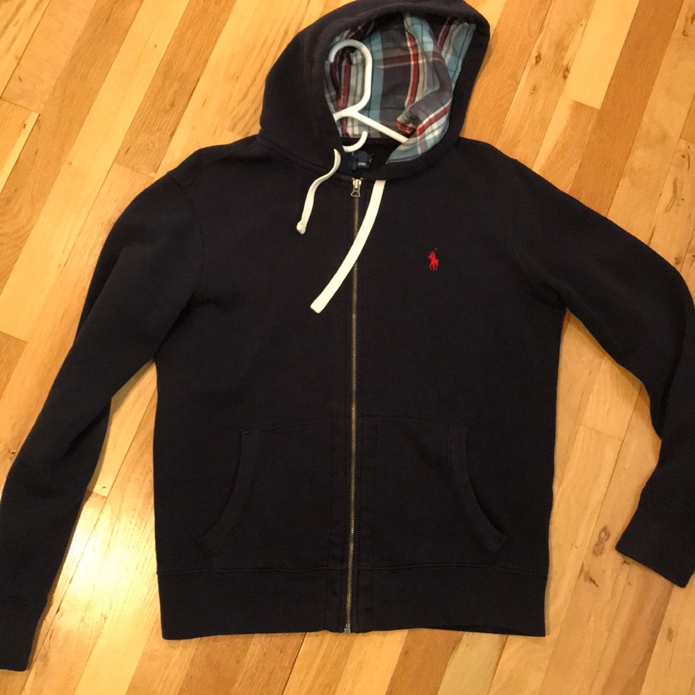 Polo by Ralph Lauren Navy Blue Hoodie Size Medium